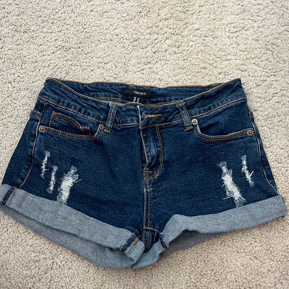 F21 mid rise jean shorts - Picture 1 of 3